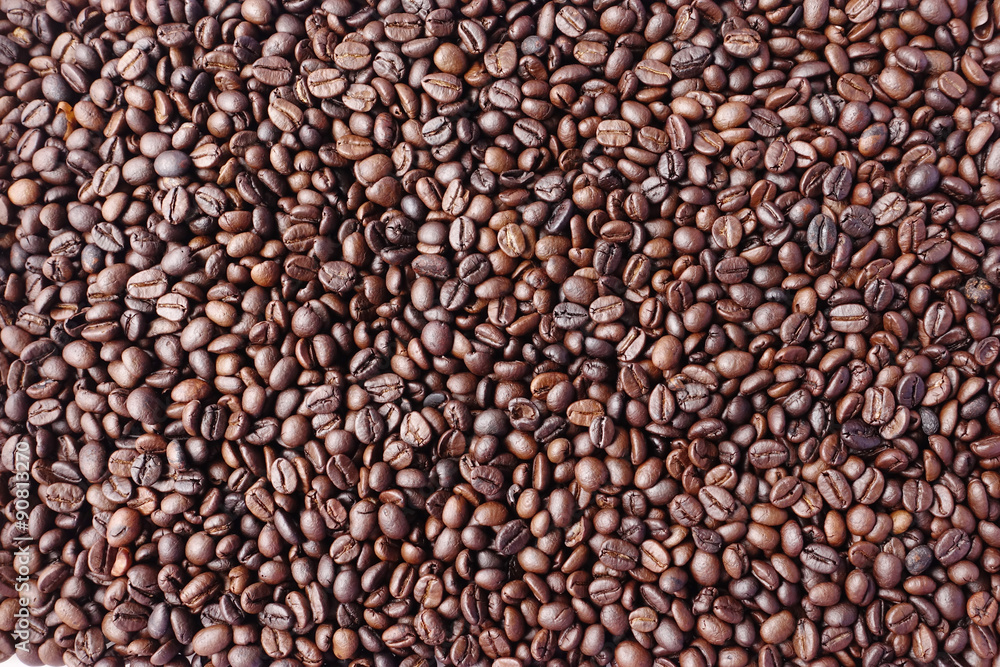 Close up of coffee beans background Close up of coffee beans background