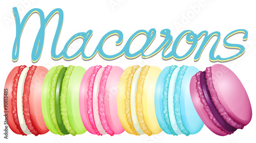 Different color of macarons