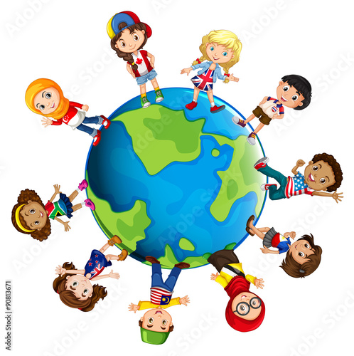Children from different countries of the world