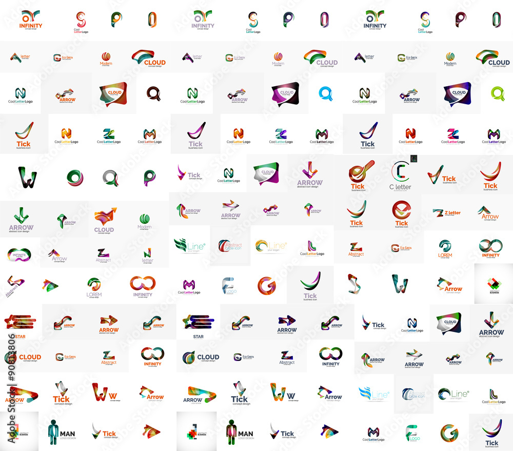 Mega set of letter logos Mega set of letter logos