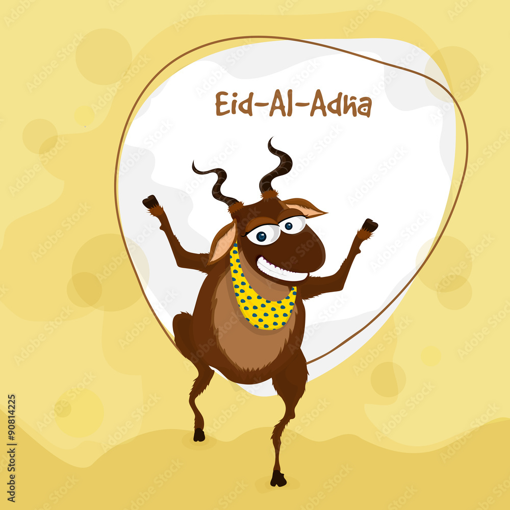 Fototapeta premium Eid-Al-Adha celebration with goat.
