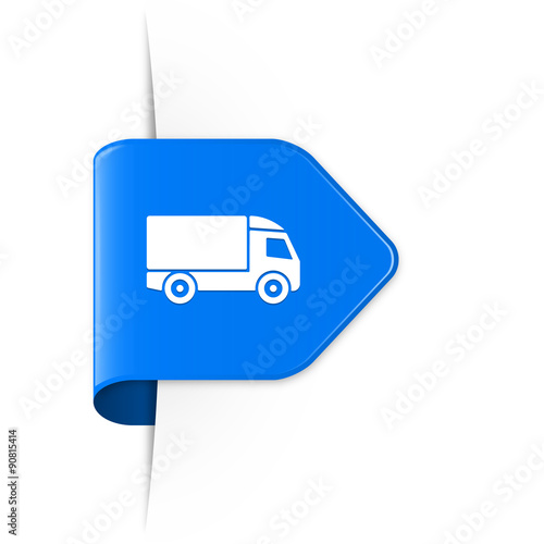 Truck - Blauer Sticker Pfeil mit Schatten