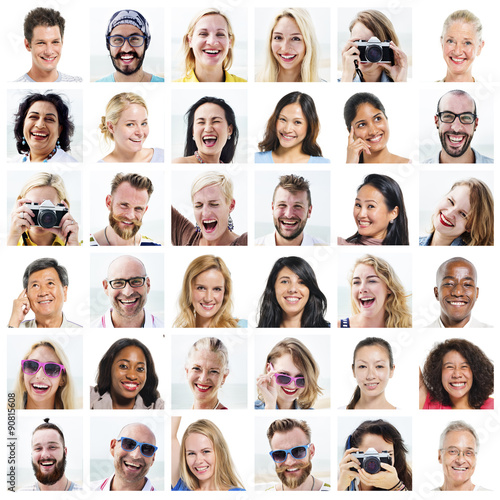 Wallpaper Mural Collage Diverse Faces Expressions People Concept Torontodigital.ca