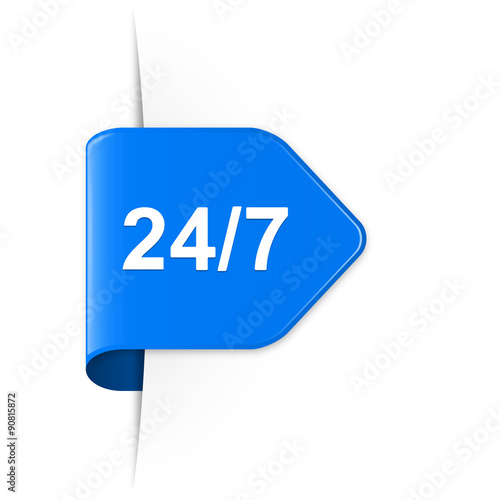 24/7 - Blauer Sticker Pfeil mit Schatten