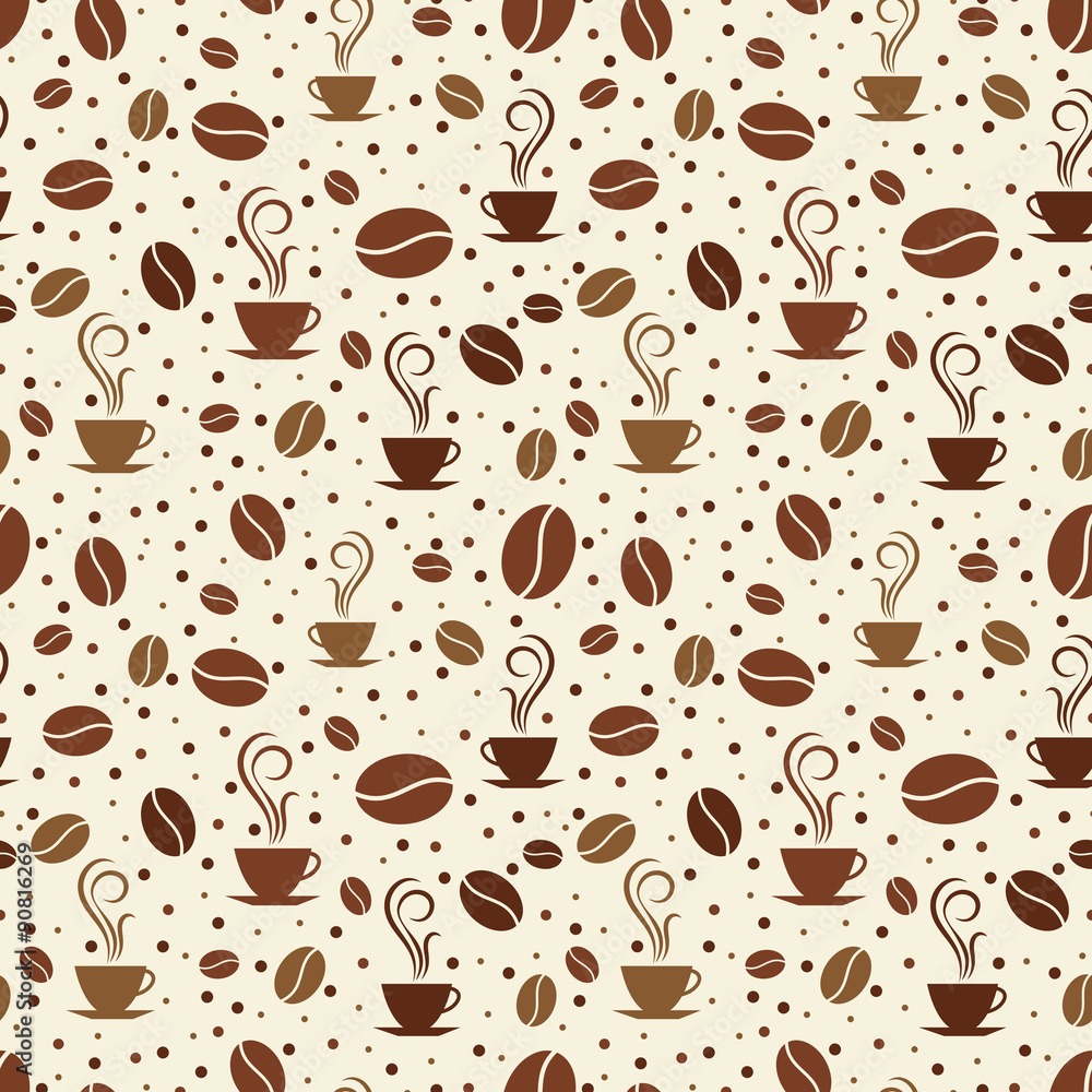 Coffee seamless pattern