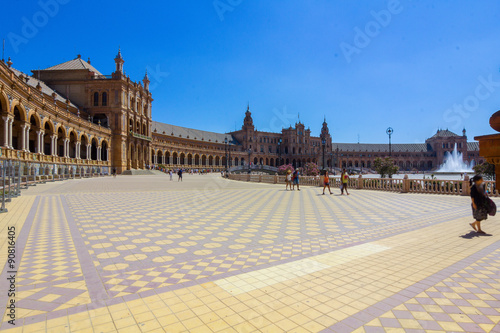 Famous Plaza of Spain in Seville, Spain