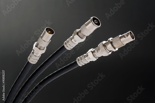 Coaxial connectors for tv and video photo