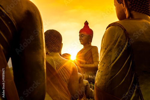 buddha and sunset photo