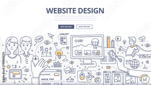 Web Design Doodle Concept