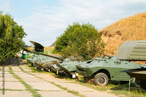 The exhibits of weapons and equipment, established in Rostov-on-Don.
