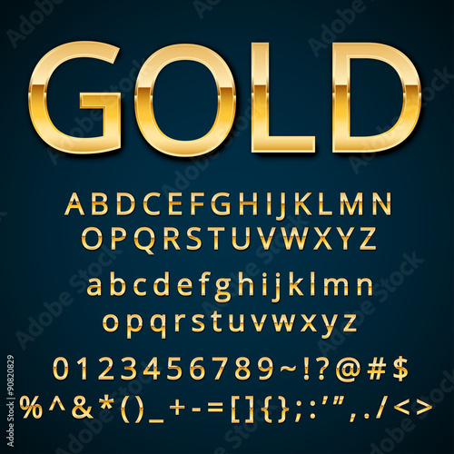 Gold letter