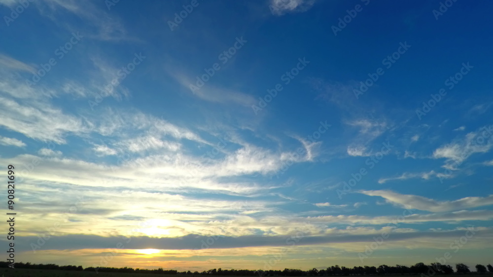 Sunset Sky. Time Lapse. 4K Sunset Sky. Time Lapse. 4K