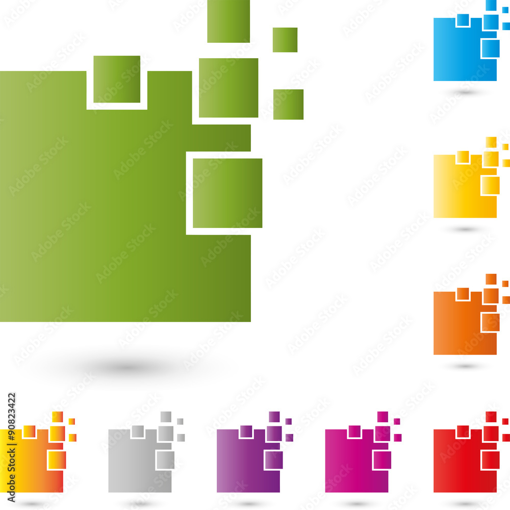 Dienstleistung, IT, EDV, Logo, Rechtecke Dienstleistung, IT, EDV, Logo, Rechtecke