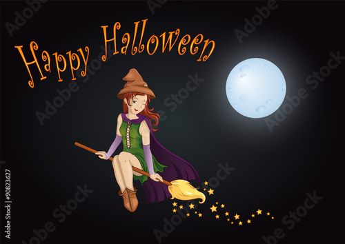 Halloween Vollmond Hexenzeit