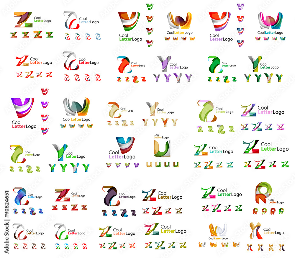 Mega set of letter logos Mega set of letter logos