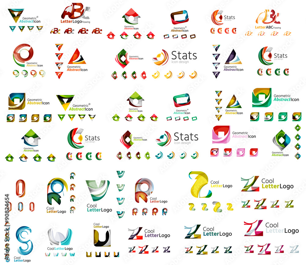 Mega set of letter logos Mega set of letter logos
