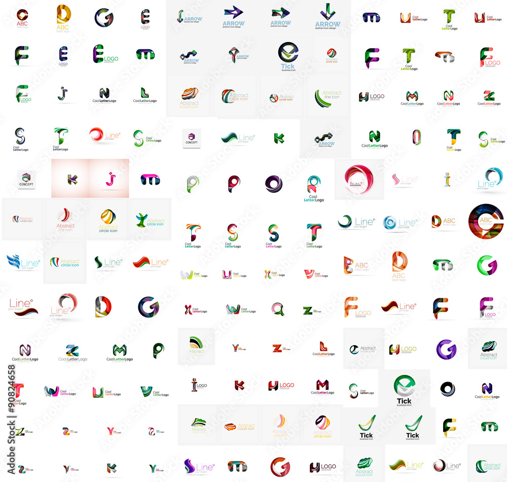 Mega set of letter logos Mega set of letter logos