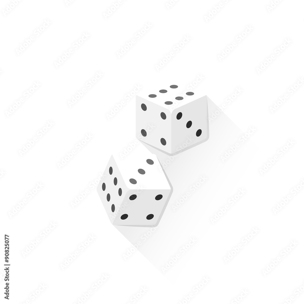 color devil's bones dice icon illustration. color devil's bones dice icon illustration.