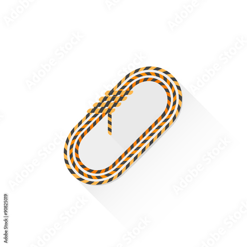 color alpinism equipment rope icon illustration.