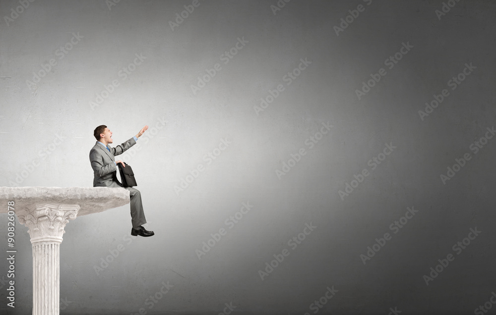 Businessman with suitcase Businessman with suitcase