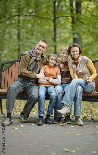 Portrait of happy family relaxing © aletia2011