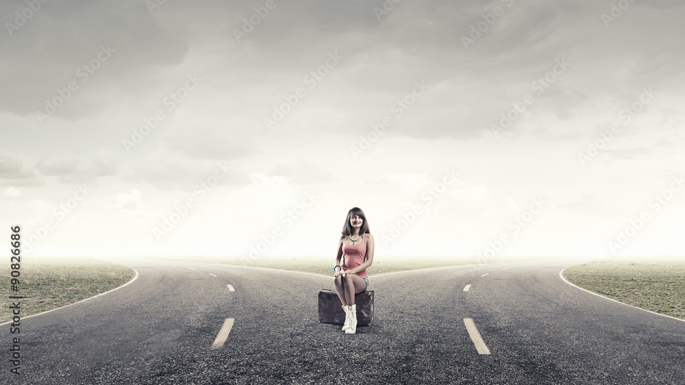 Fototapeta premium Hitch hiking traveling