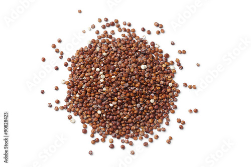 Heap of red raw Quinoa seeds