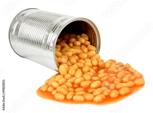 Foto Baked Beans Pouring Out Of Can