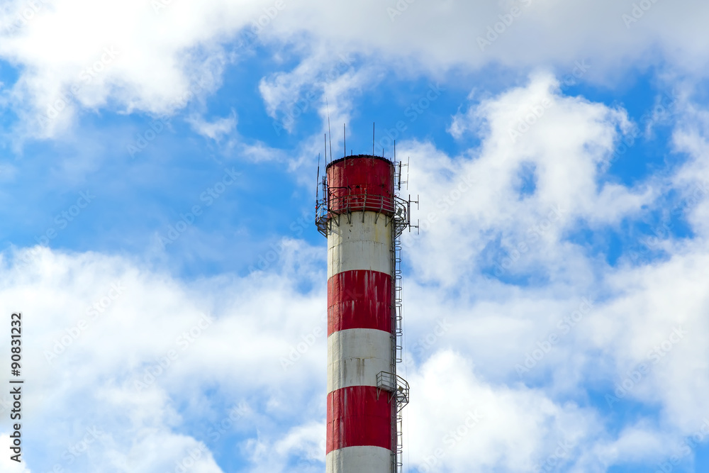 Pipe CHP against the sky