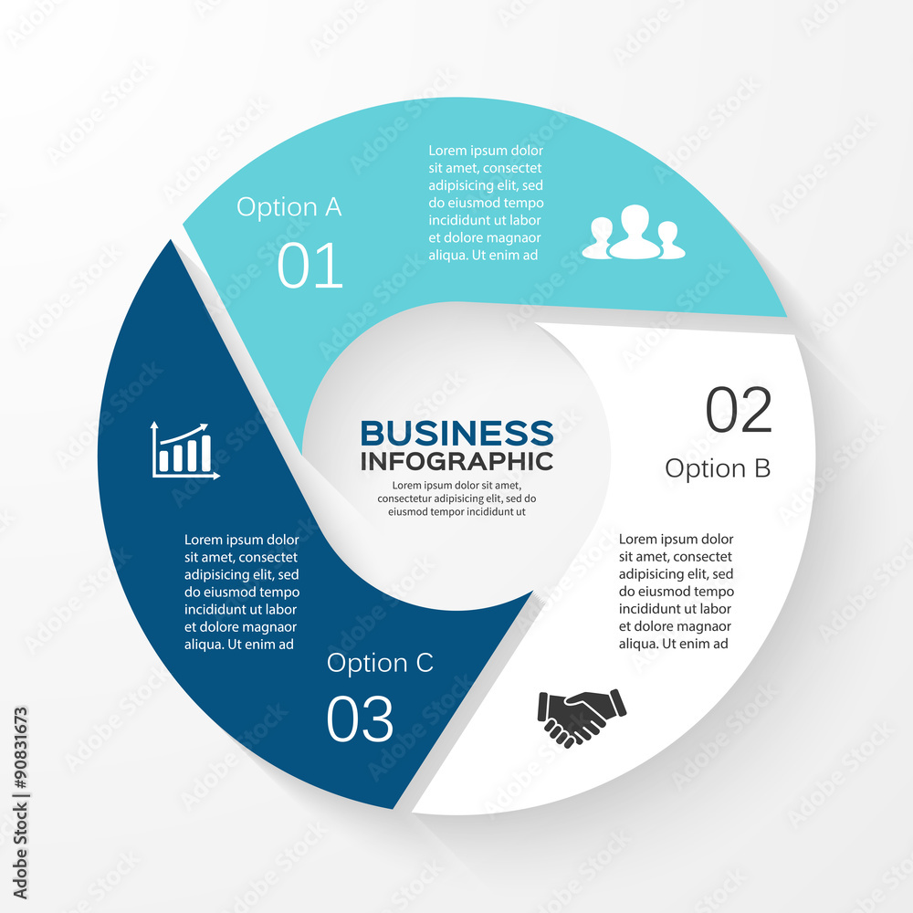 Vector circle infographic. Template for cycle diagram, graph Vector circle infographic. Template for cycle diagram, graph