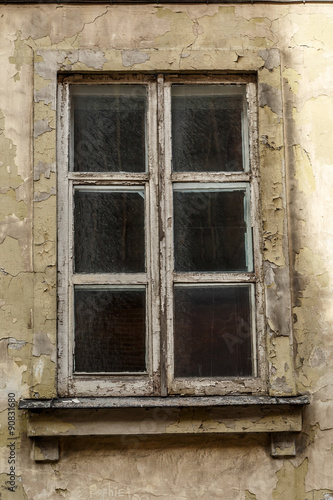 Old Wooden Window wit Glass