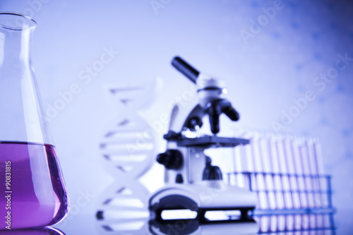 Chemistry science, Laboratory glassware background