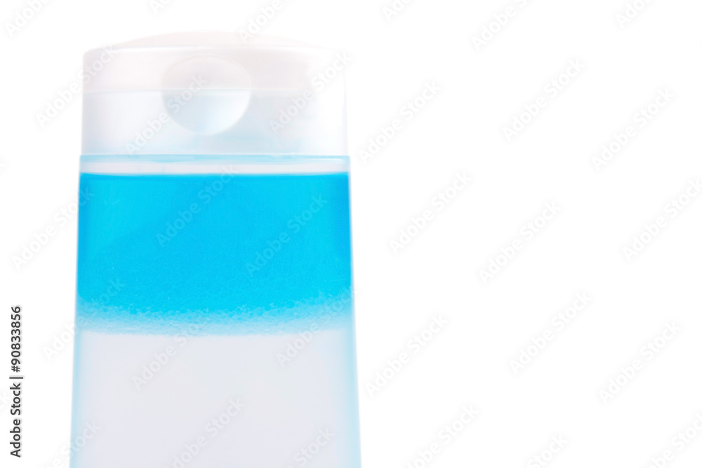 Blue tube with make-up cleaning Blue tube with make-up cleaning