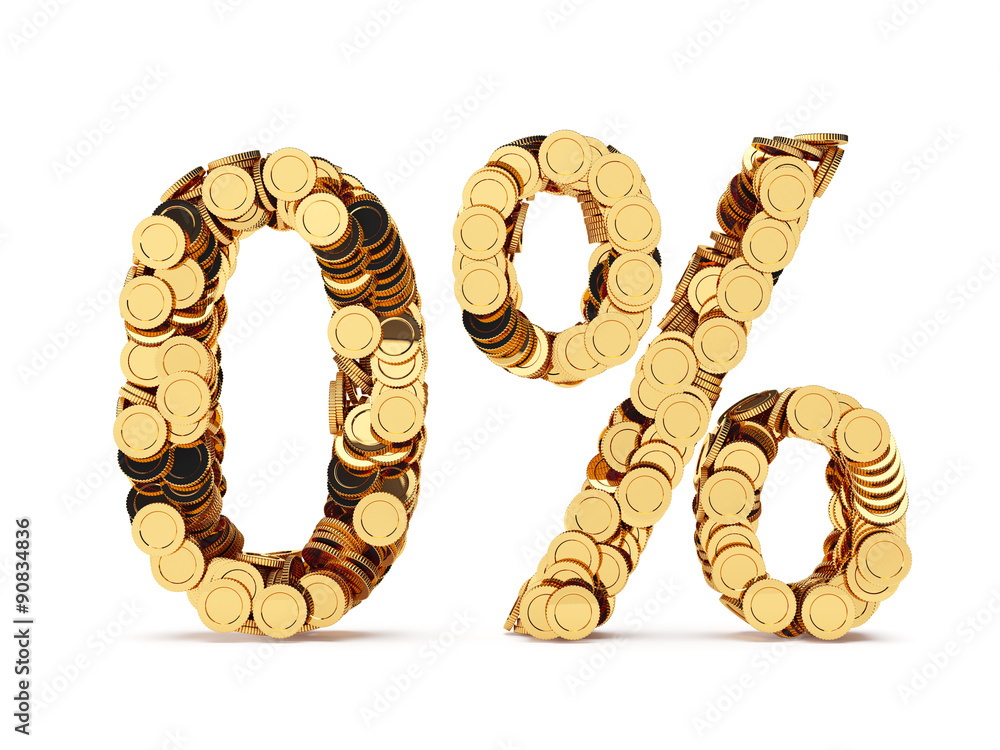Obraz premium 0 percent price cut off