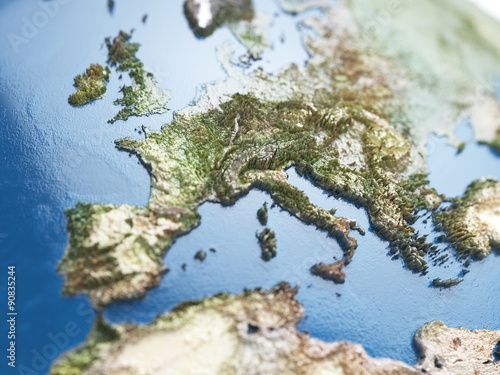 Obraz Mapa Europy z nieostrością
