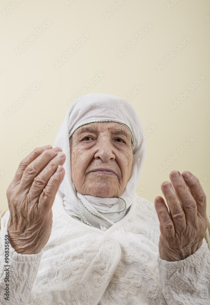 senior woman praying according to the islam senior woman praying according to the islam