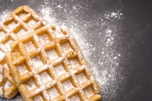 Waffles with sugar