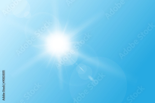 Blue spring sky