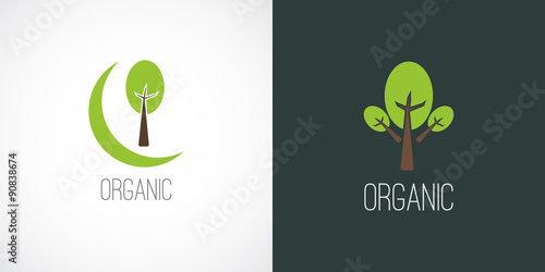 Vector logo label in flat minimal style.