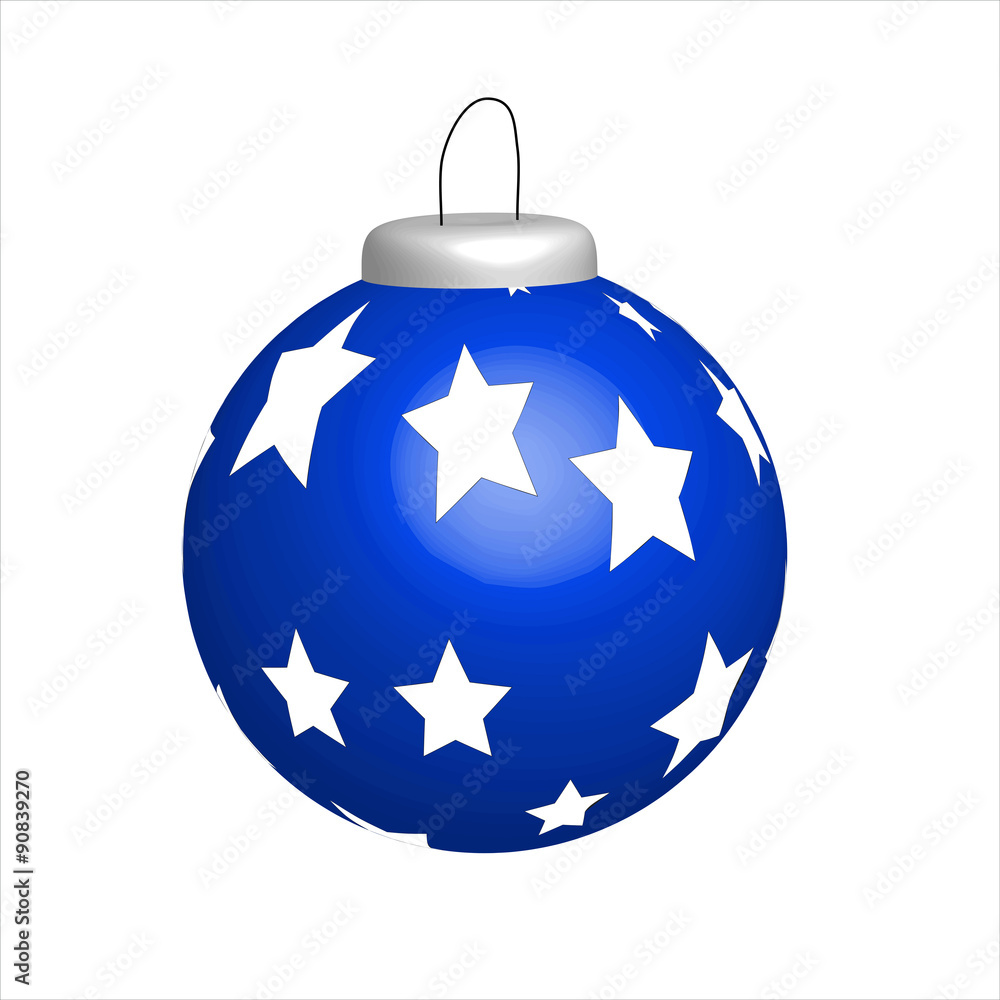 Illustration of new year ball with stars on it Illustration of new year ball with stars on it
