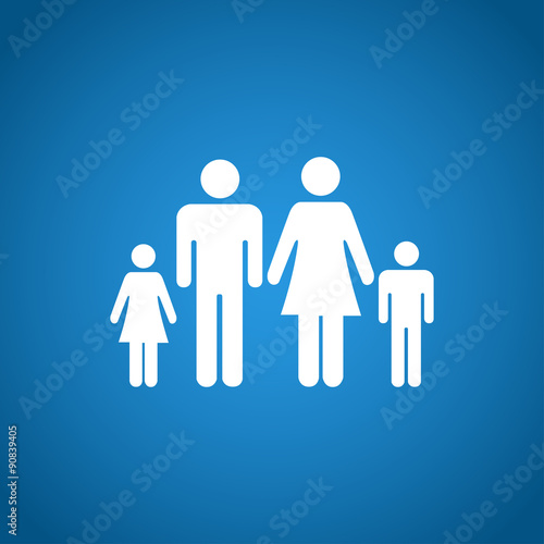 family icon. Flat design style eps 10.