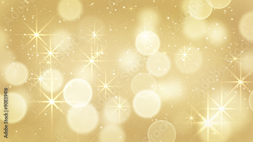 golden bokeh light and star...