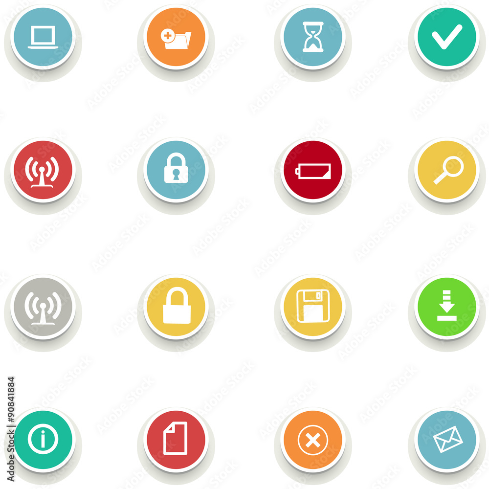 round of computer icons round of computer icons