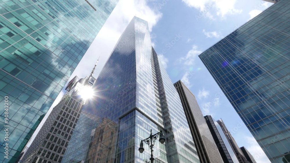Bank of America Low Angle Establishing Shot Day