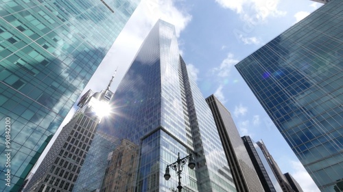 Bank of America Low Angle Establishing Shot Day