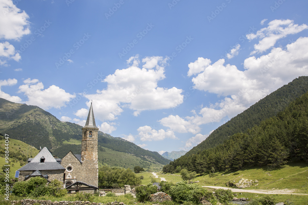 Sanctuary of Mongarri. Spanish pyrenees, Catalonia, Lleida, Spai