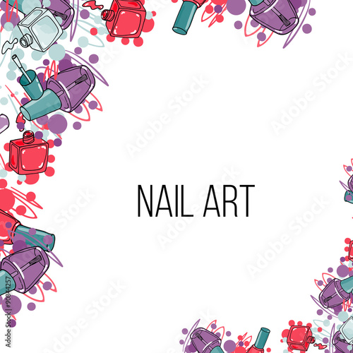 Vector nail lacquer bottles 