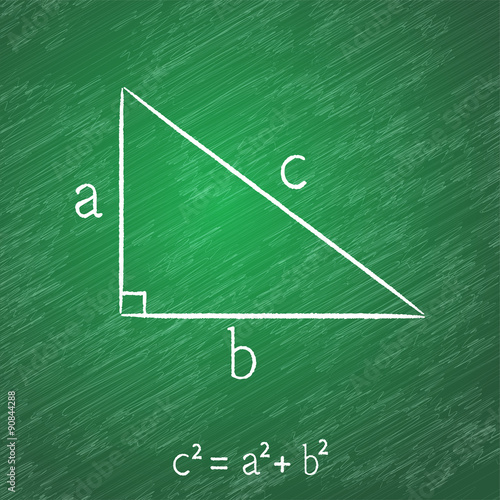 Pythagorean theorem on blackboard