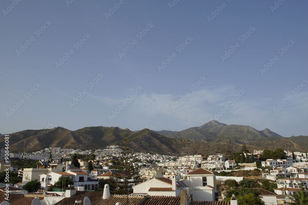 vistas de pueblo de Nerja en Andalucia vistas de pueblo de Nerja en Andalucia