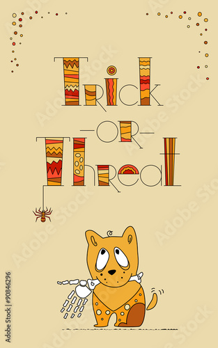Doodle design for halloween card
